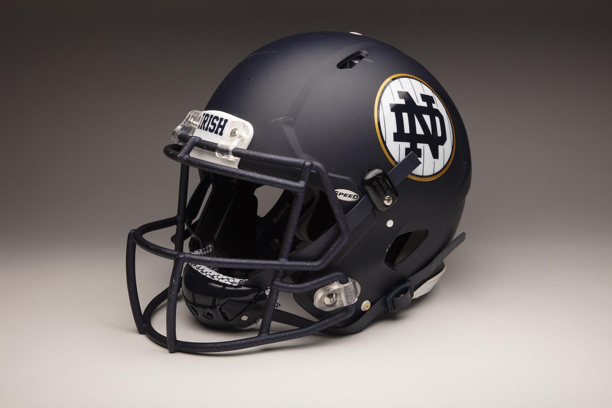 Notre dame best sale helmet history